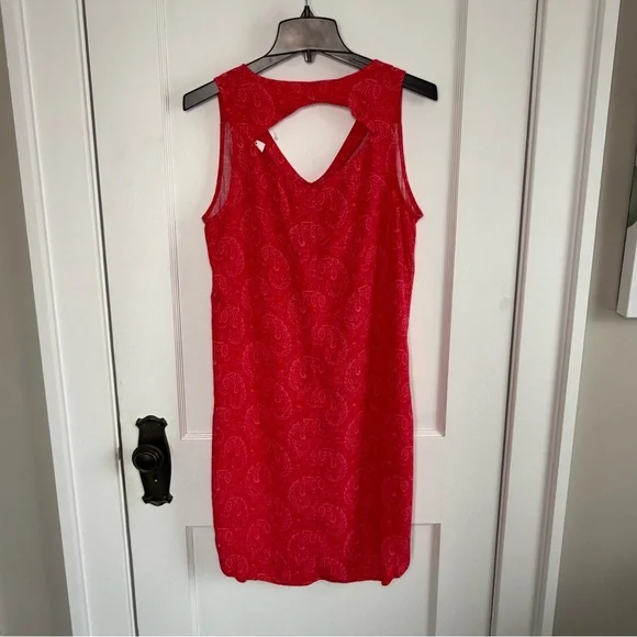 NWT GAP | Pink Paisley V Neck Sundress Cutout Back Sleeveless Dress Rayon - Picture 2 of 4